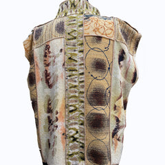 Judith Bird Vest, Short, Ivory/Tan/Brown/Olive, L