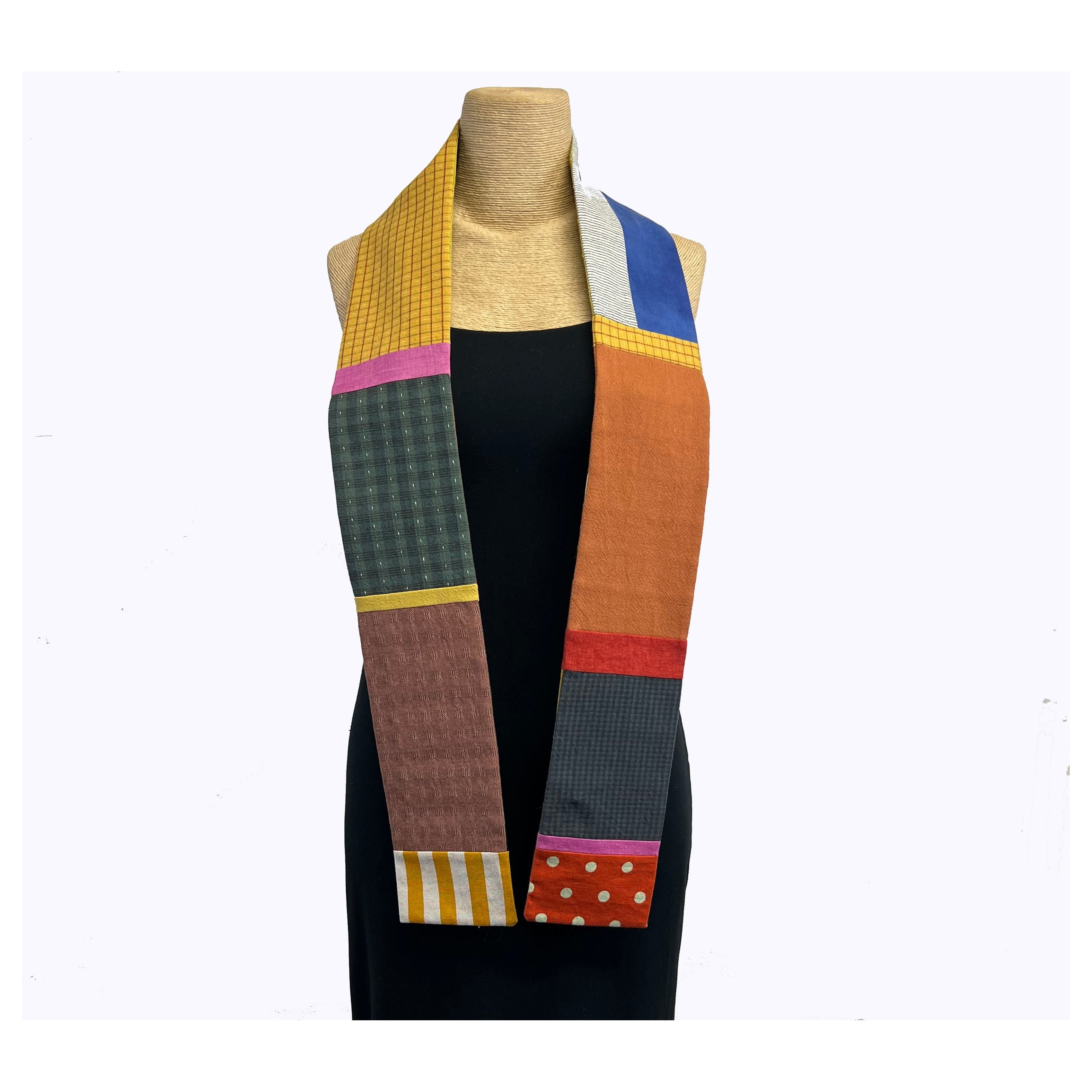 Juanita Girardin Scarf, Abstract, Two-Sided, Fall Colors