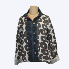 Marla Duran Jacket, Circles, Ivory/Taupe, XS