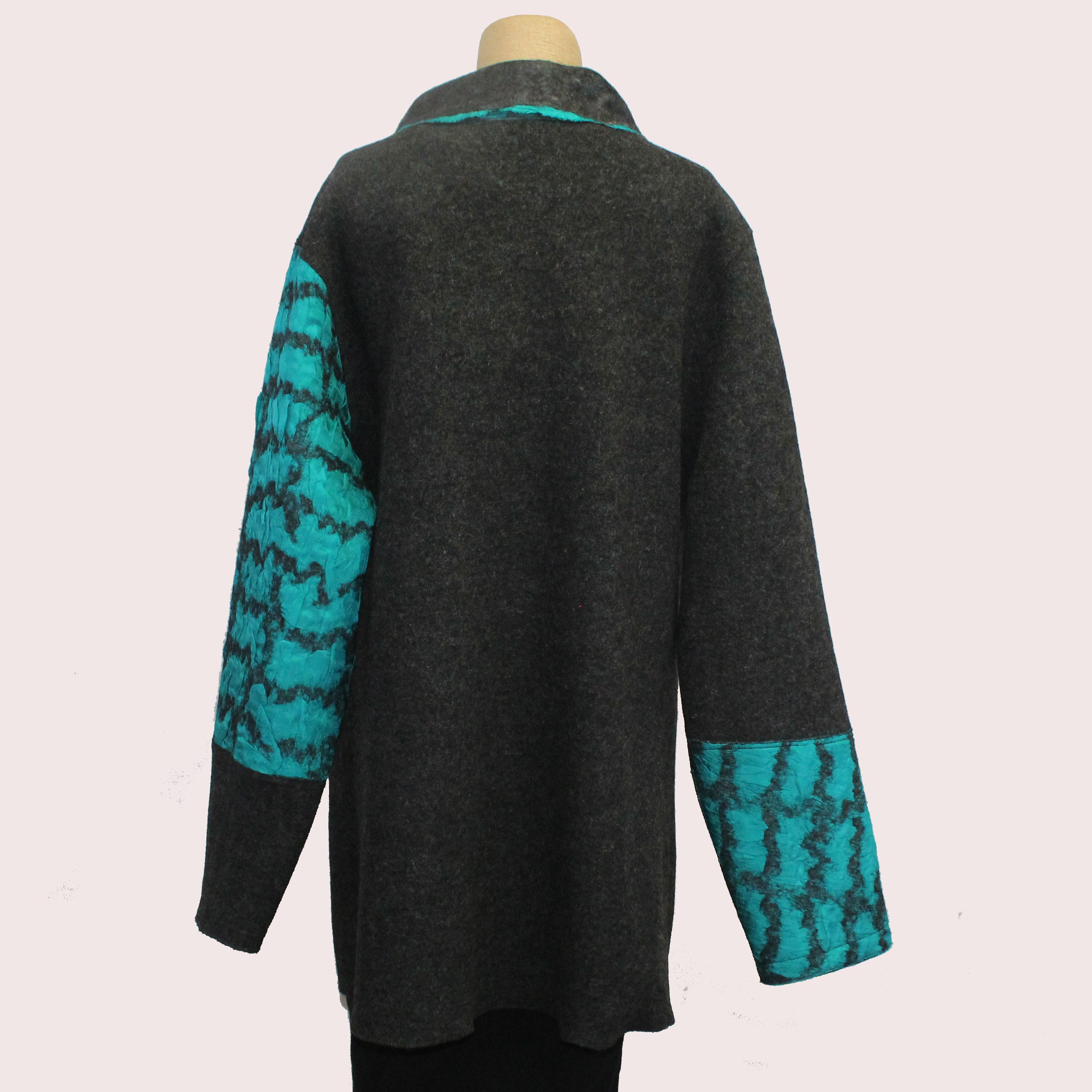 Maggy Pavlou Jacket, Turquoise/Charcoal, L/XL