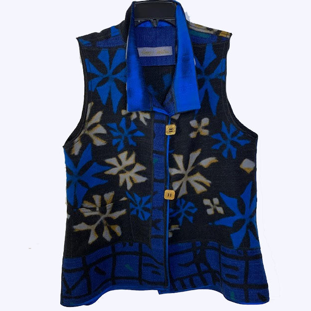 Maggy Pavlou Vest, Blue/Black/ S
