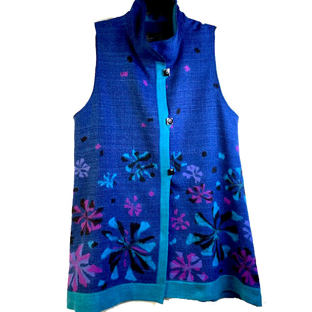 Maggy Pavlou Vest, Blue/Turquoise, S