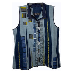 Maggy Pavlou Vest, Blue/Grey/Navy/Olive, M