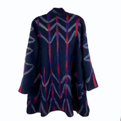 Maggy Pavlou Coat, Black/Red/Grey/Purple, L