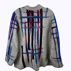 Maggy Pavlou Jacket, Grey/Black/Blue/Burgundy, M/L