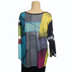 Andrea Geer Boxy Pullover, 3/4 Sleeve, Brights 3, XS/S