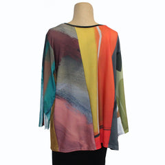 Andrea Geer Boxy Pullover, 3/4 Sleeve, Brights 5, S
