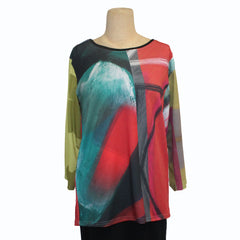 Andrea Geer Boxy Pullover, 3/4 Sleeve, Brights, XS/S, #3