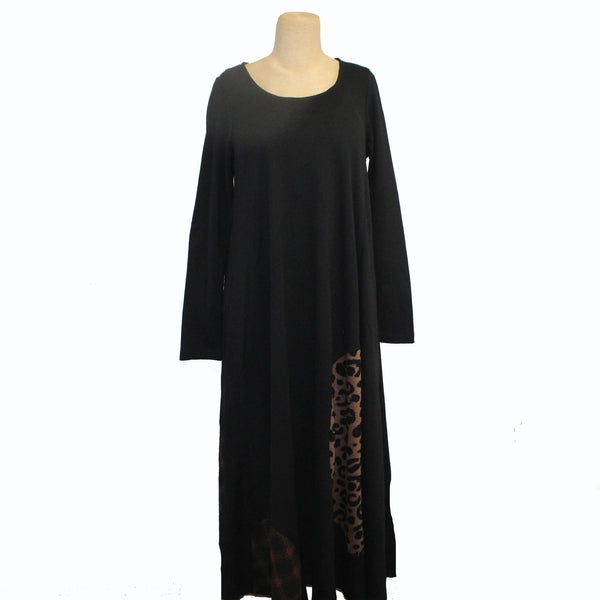 Alembika Dress, Black/Chocolate L