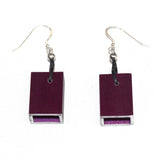 Christina Brampti Earrings, Cube, Purple