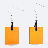 Christina Brampti Earrings, Cube, Orange