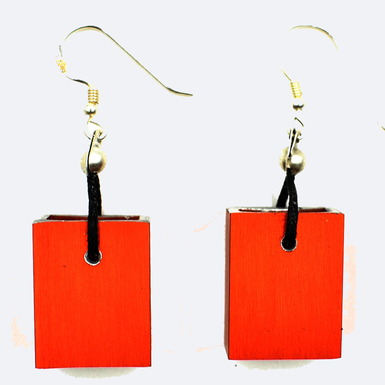 Christina Brampti Earrings, Cube, Red