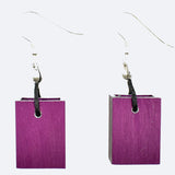 Christina Brampti Earrings, Cube, Purple
