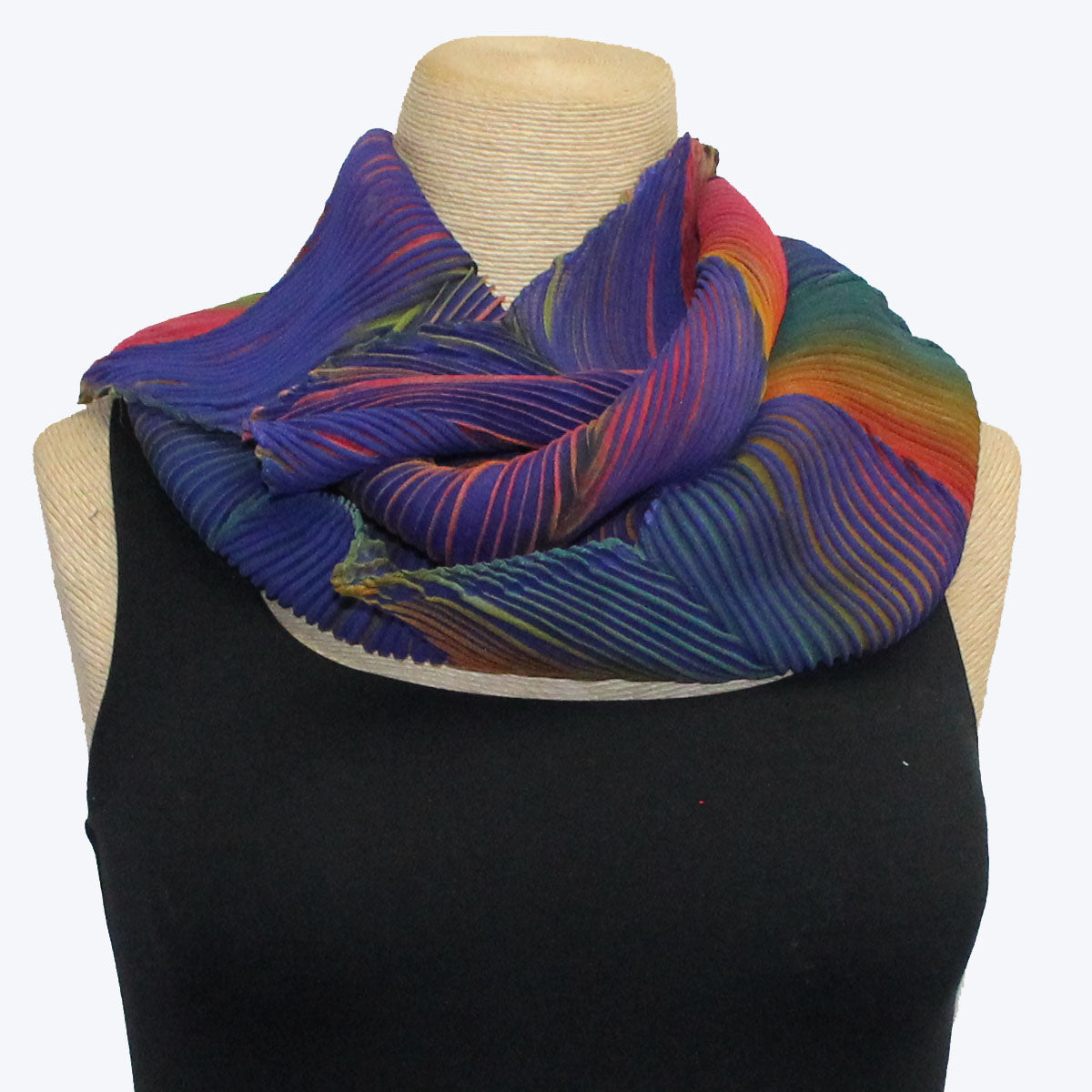 Cathayana Scarf, Loop, Midnight Blue/Gold