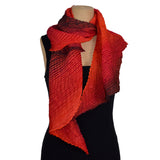 Cathayana Scarf, Zigzag, Red/Black