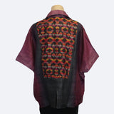 Darshan Shah Shirt, Short, Burgundy/Black, M/L