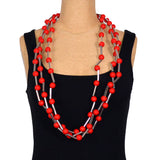 Carla M Necklace, Red Balls