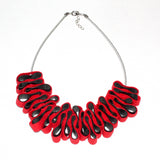 Els Tanghe Necklace, Red/Black Loops