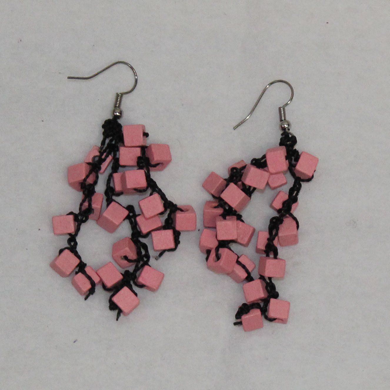 Jianhui London Earrings, Cubes, Pink