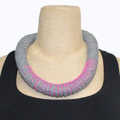 Christina Brampti Necklace, Pink/Grey