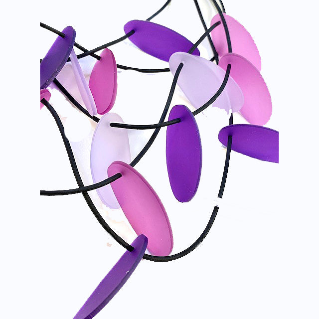 Lydia Bremer Necklace, Petals, Purple Mix