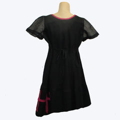 Mara Gibbucci Dress, Black/Pink Print S