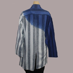 M Square Shirt, Long, Indigo