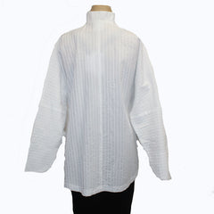 M Square Shirt, Circular Pintuck, White XL