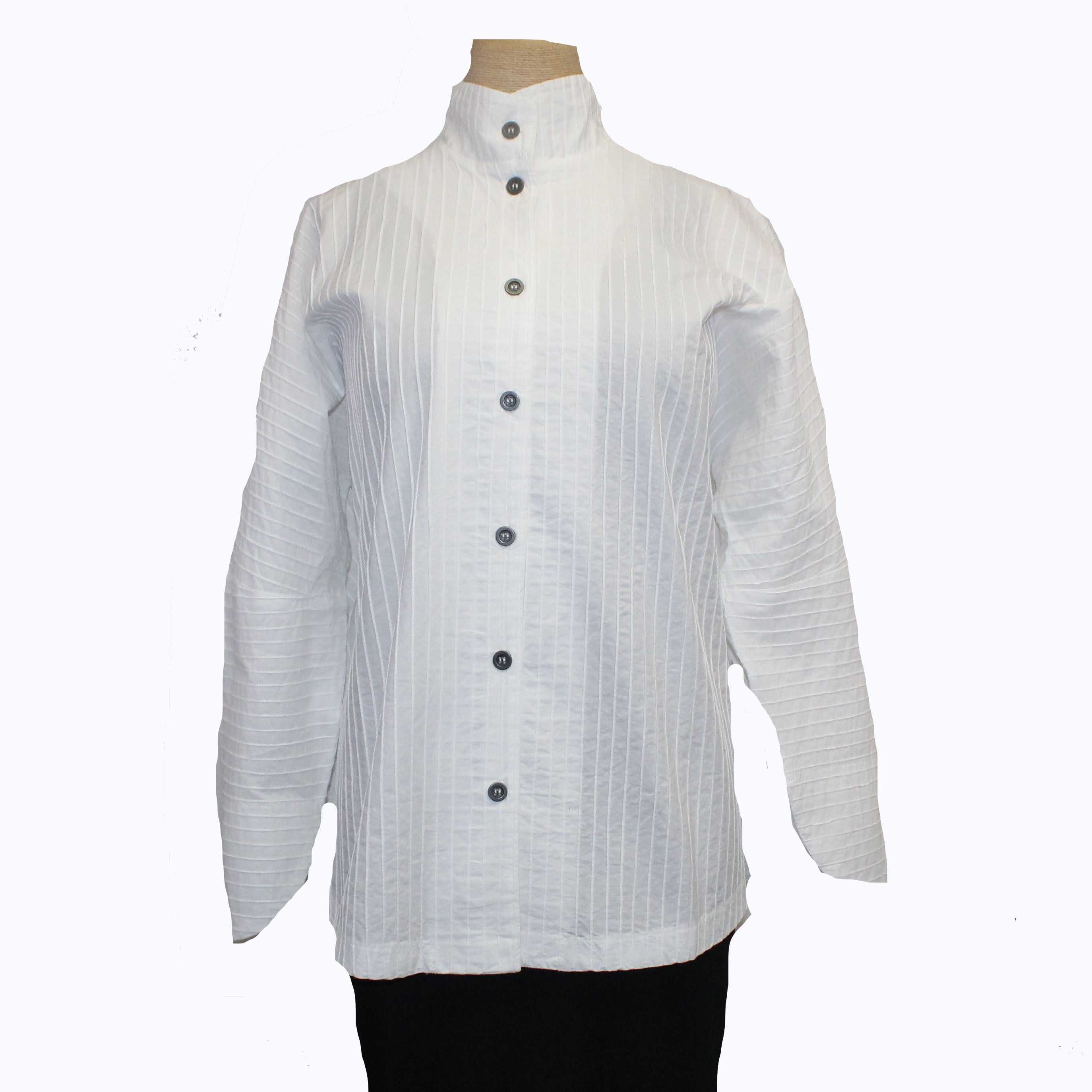 M Square Shirt, Circular Pintuck, White XL