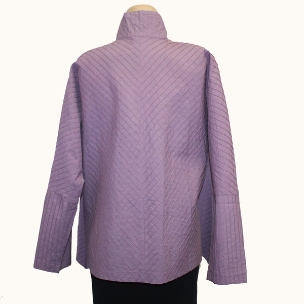 M Square Shirt, Mandarin Swing Pintuck, Lavender XL