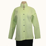 M Square Shirt, Mandarin Swing Pintuck, Light Green XL