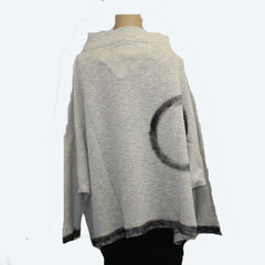 M Square Sweater, Twist, Ecru/Black Circle, OS