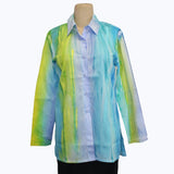Melarosa Shirt, Long, Alison, Turquoise/Lime/Yellow/Lilac XXS
