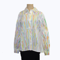 Melarosa Shirt, Swing, Candy, White/Multi-Colored M/L & XXL