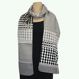 Margo Selby Scarf, Etch, Black/White/Gray, S