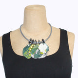 Phyllis Clark Necklace, Green Beads/Pearls