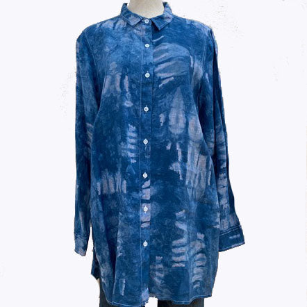 Tamaryn Design Shirt, Abstract, Blue/Soft White, M