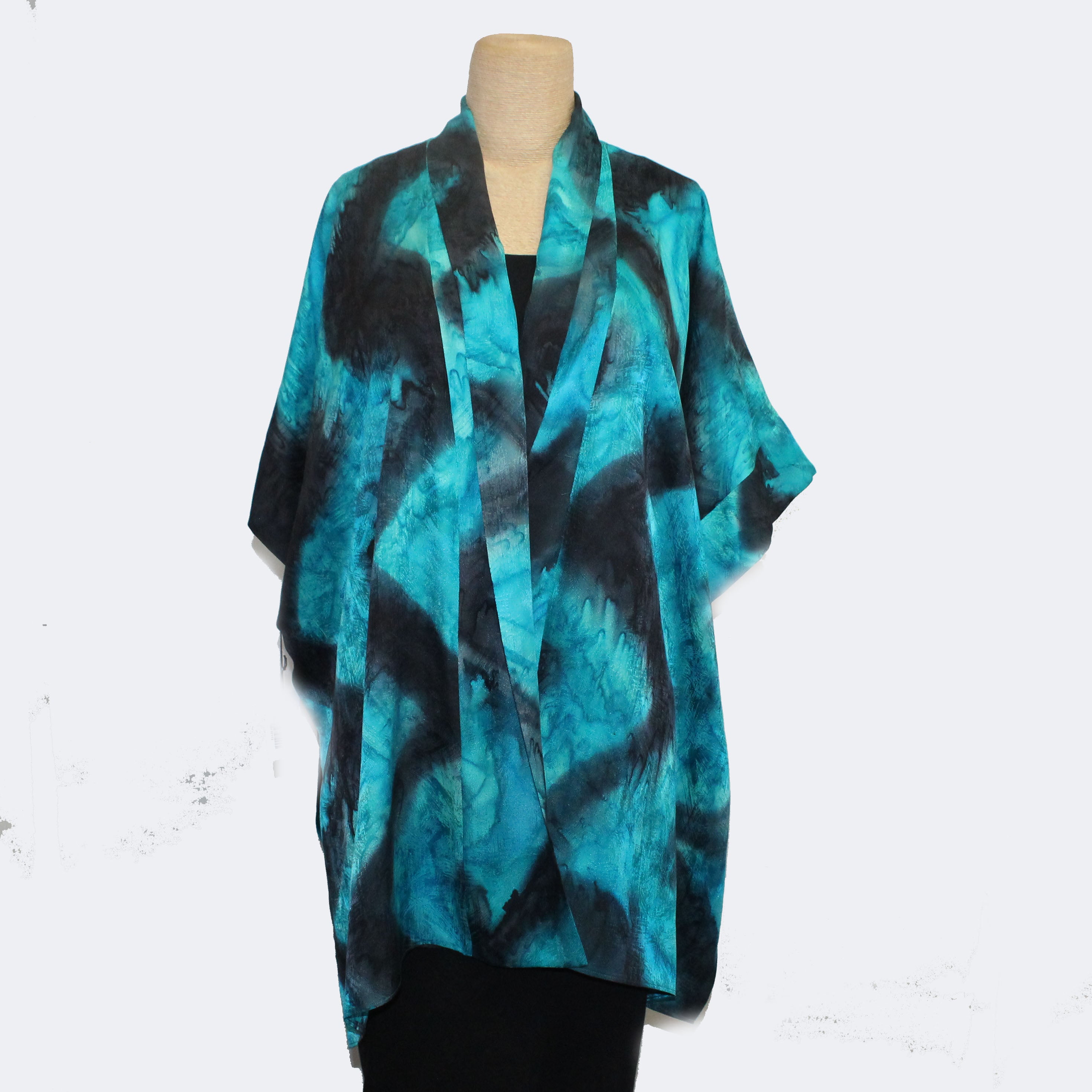 Teri Jo Summer Vest, Saunter, Turquoise/Black, OS – Santa Fe Weaving ...