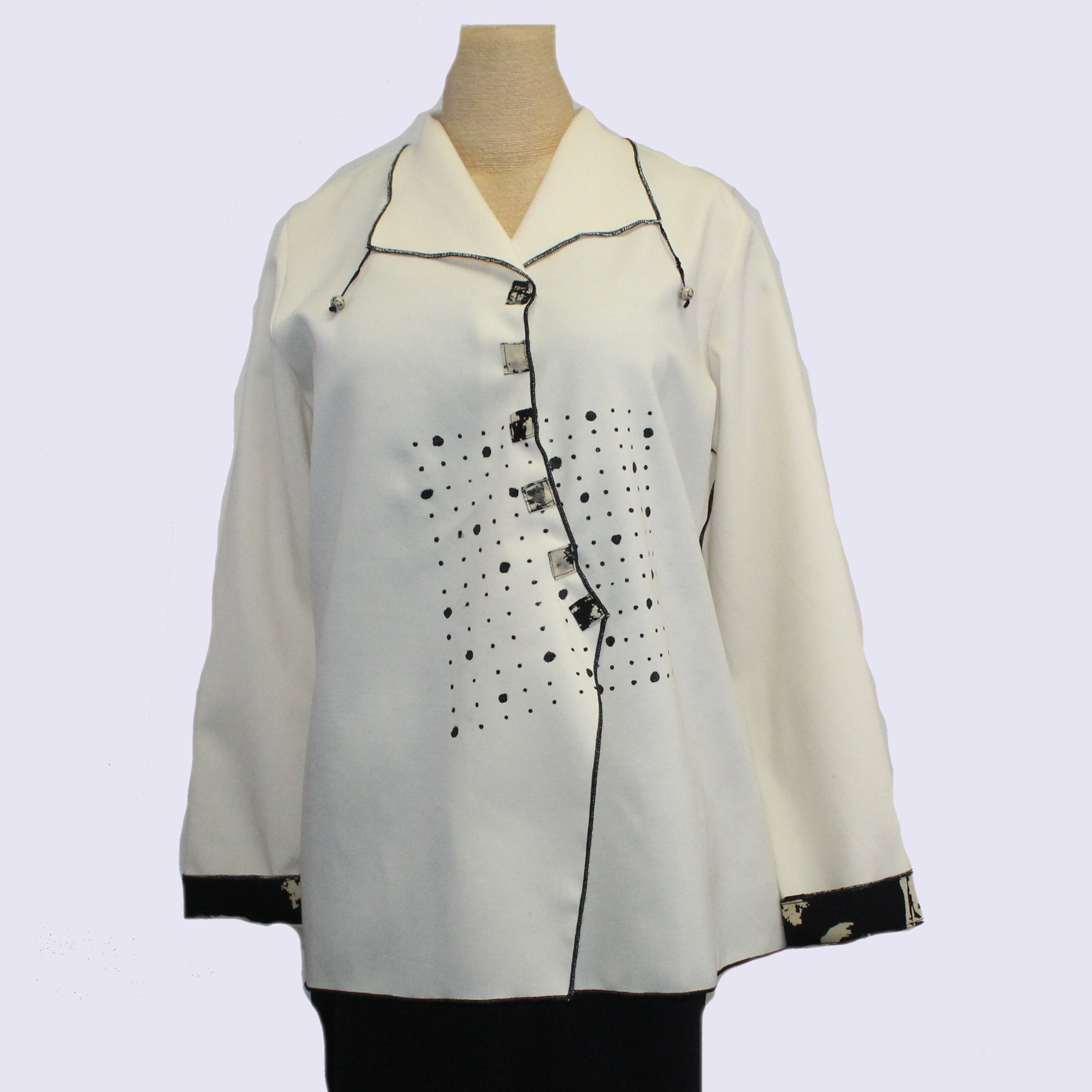 Deborah Cross, Shirt, Cream/Black, XS