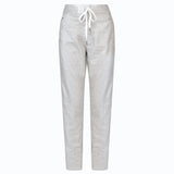 Alembika Pant, Stretch Jeans, Silver/White Pinstripe L & XL